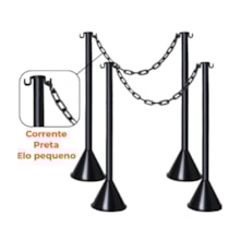 10 Pçs Organizador Filas Pedestal + 40mt Corrente Pq