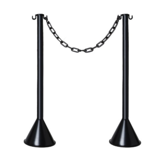 10 Pçs Organizador Filas Pedestal + 40mt Corrente Pq