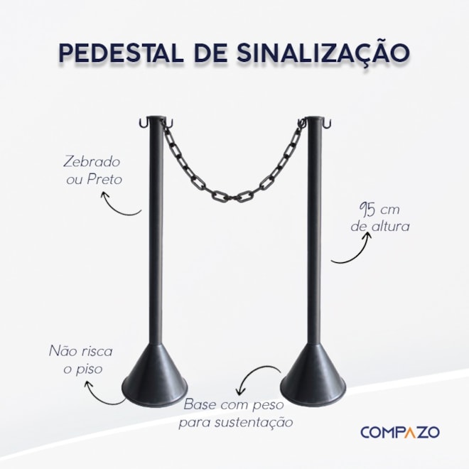 4 Pedestal Separador Organizador Fila Postinho