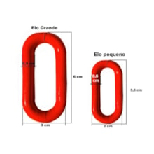 Acessório Corrente Plástica Pequena Vermelha