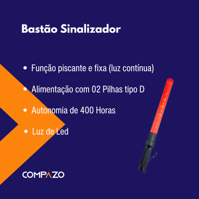 Bastão Sinalizador Led 54cm