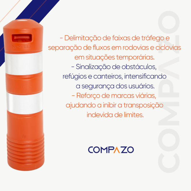 Cilindro Delimitador Tipo II Laranja