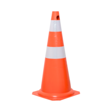 Cone Flexível de Sinalização Laranja/Branco Refletivo 75CM