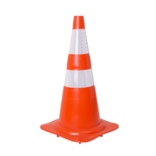 Cone NBR 15071 Flexível de Sinalização Laranja/Branco 75CM