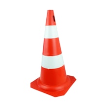 Cone Rígido 50cm Laranja e Branco