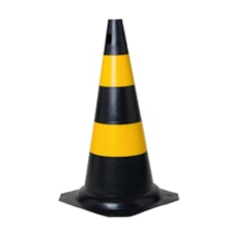 Cone Rígido 50cm Preto Amarelo