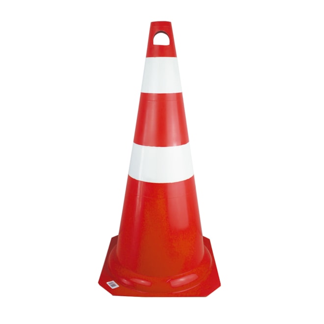 Cone Rígido 75cm Laranja Branco