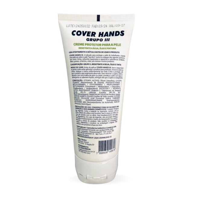 Creme Protetor para a Pele Cover Hands G3 200Gr | CA - 31.156