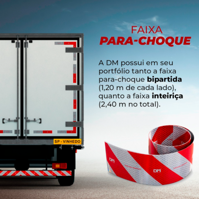 Faixa Adesiva Para-Choque DIR/ESQ Inteira 2,40mt DM