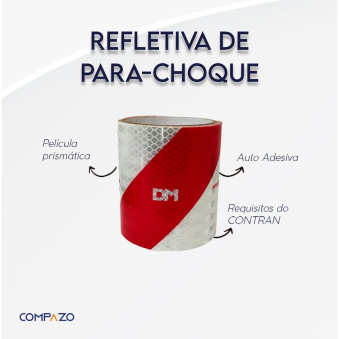 Faixa Adesiva Para-Choque DIR/ESQ Inteira 2,40mt DM