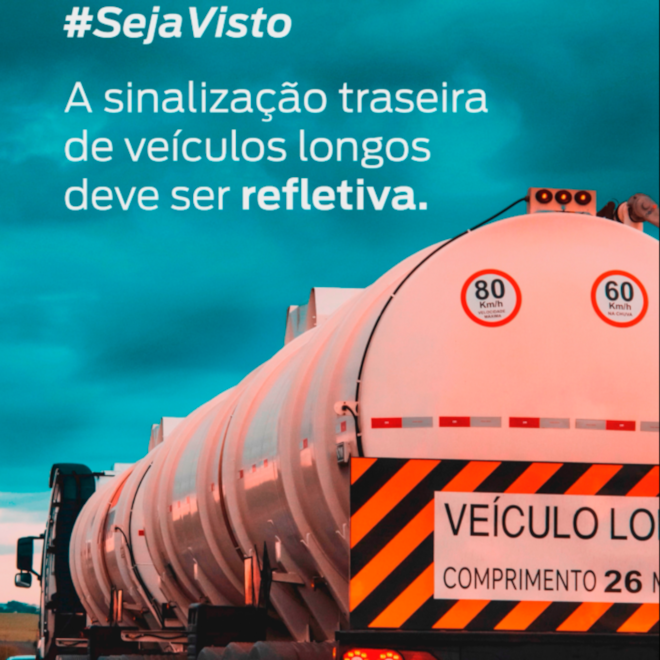 Faixa Refletiva Veiculo Longo Caminhão Placa Traseira