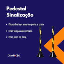 Pedestal De Isolamento Sinalização Zebrado