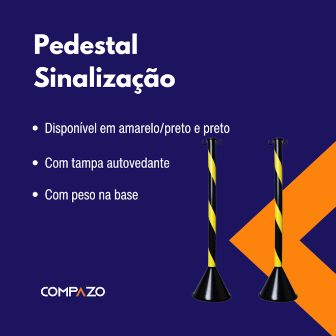 Pedestal De Isolamento Sinalização Zebrado